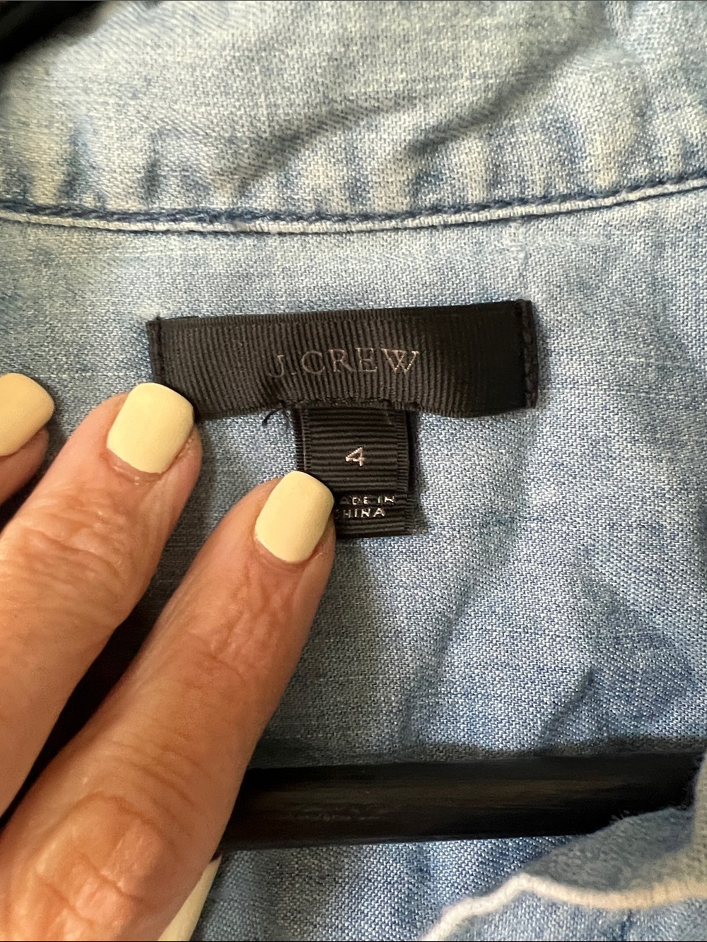 I Crew Light Blue Denim / Chambray Button-Down Shirt - Casual Everyday - Picture 2 of 5